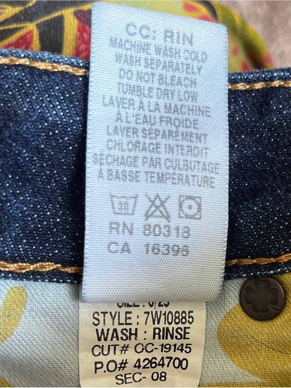 Dark Wash Lucky Brand Lola Skinny Jeans Classic Indigo size 0/25 - Picture 5 of 9